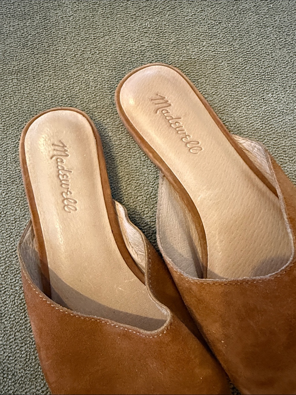 MADEWELL Women's Remi Brown Suede Pointed Toe Slip On Mule Flats 8 (TD) - Picture 2 of 7